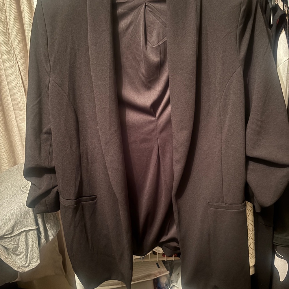 Fashion Nova Black Blazer Jacket Size XL